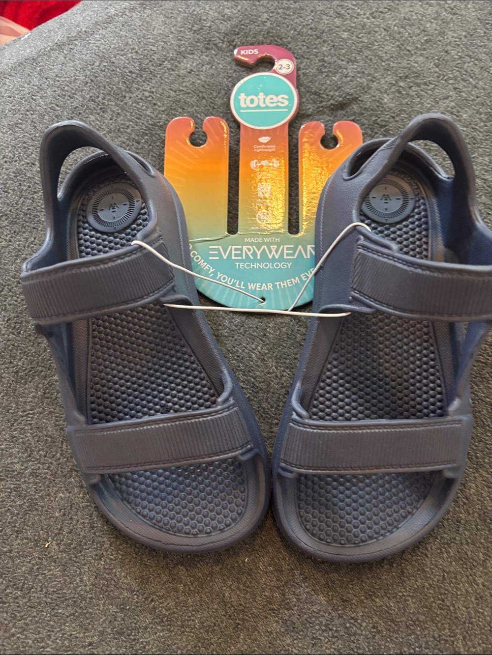 NWT totes Kids Navy Blue Sandals